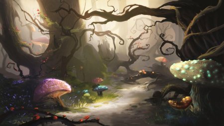 Алиса в стране чудес волшебный лес