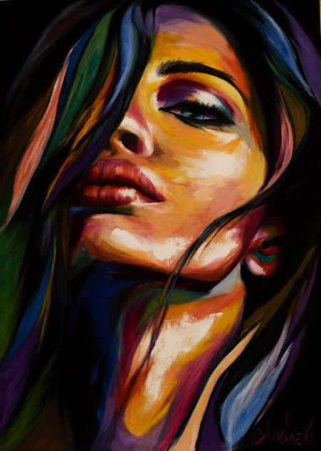 Портрет акриловыми красками