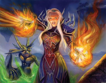 Эльф крови чернокнижник арт