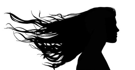 Силуэт женского лица в профиль