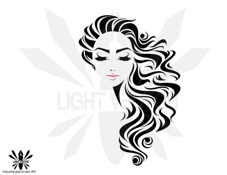 Силуэт лица девушки