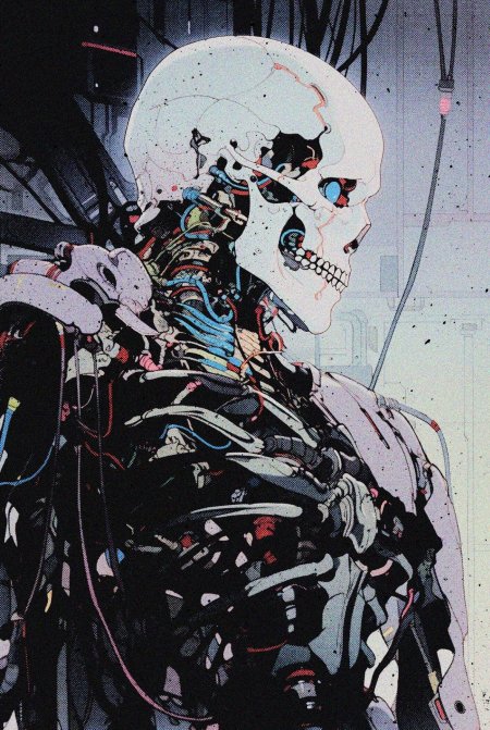 Череп киберпанк