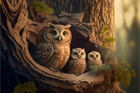 Сова в лесу