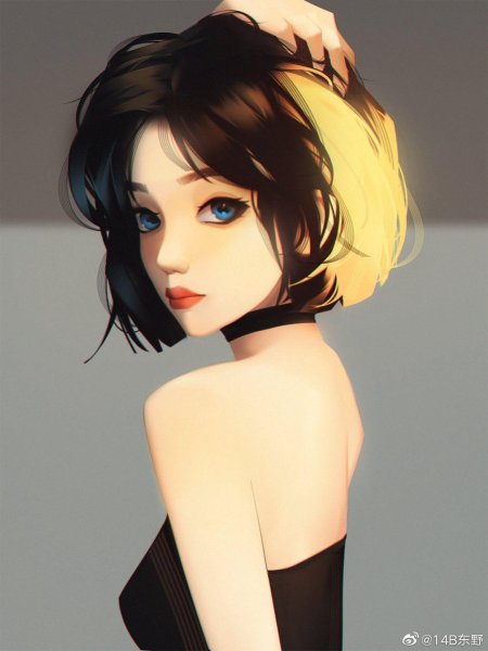 Девушка короткие волосы