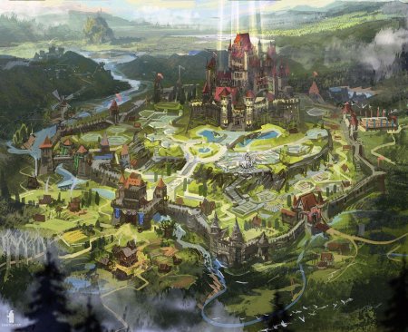 Фэнтезийный город арт dnd map