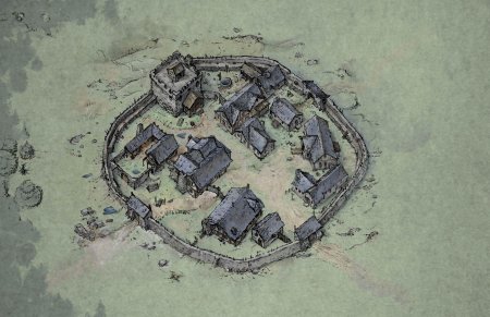 Средневековый замок днд карта