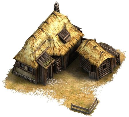 Средневековая деревня изометрия