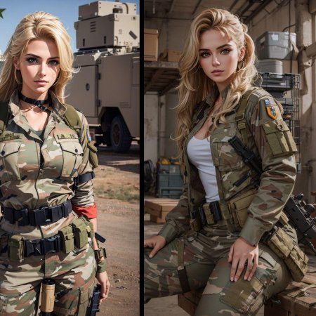 Девушка в военной форме