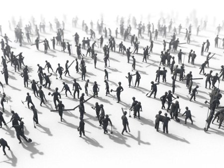 Толпа людей 3d