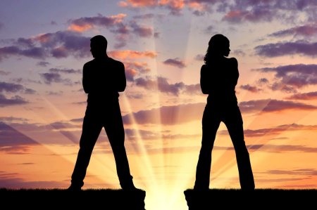 Силуэт мужчина и женщина