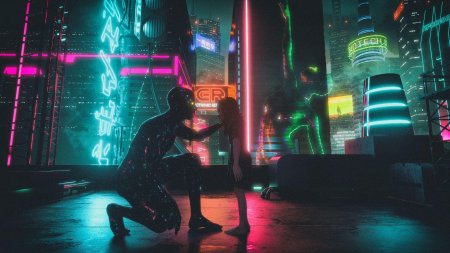 Cyberpunk 2077 арт город