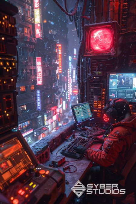 Киберпанк город