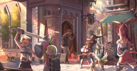 Наемники фэнтези арт гильдия герои таверна