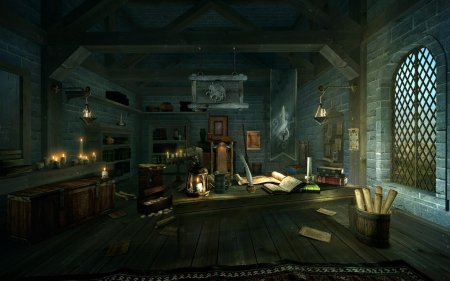 Средневековая алхимическая лаборатория арт