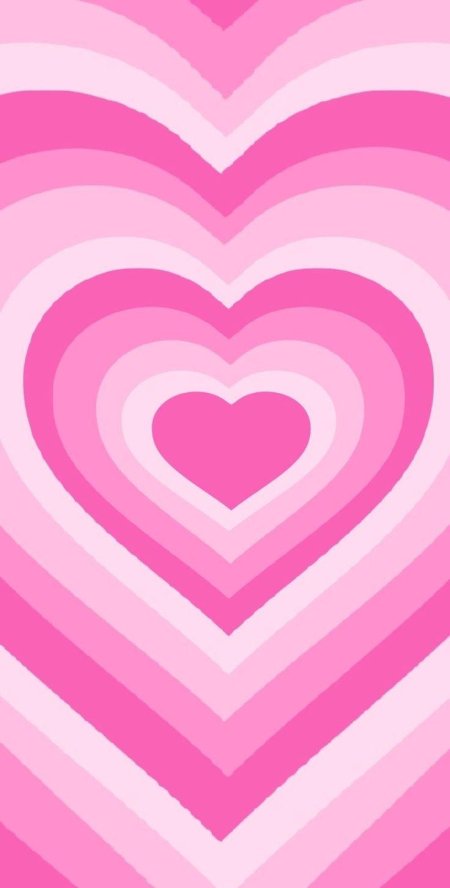 Розовые обои с сердечками