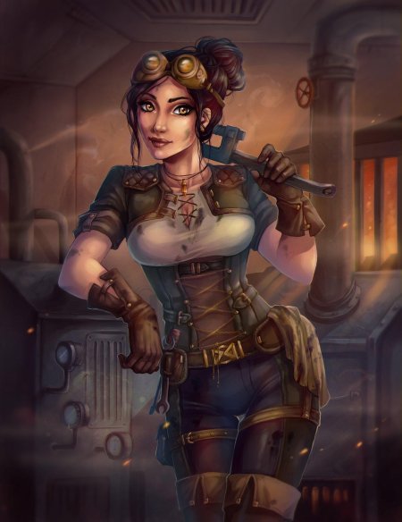 Девушка стимпанк арт