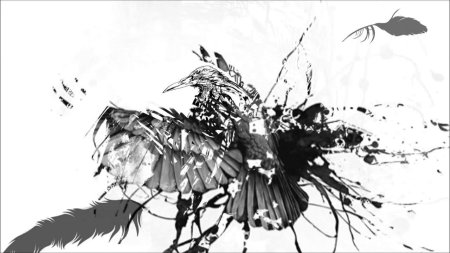 Абстракция тушью