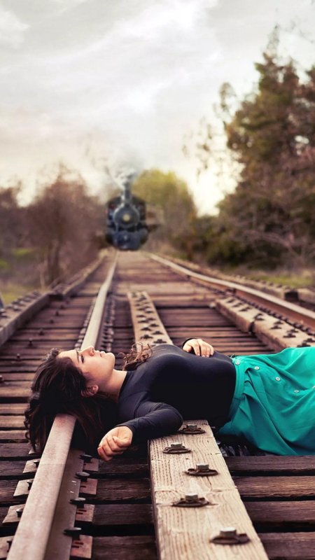 Фотосессия на железной дороге