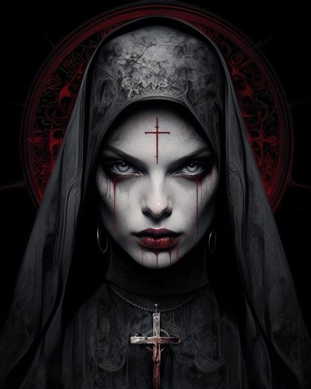 Монахиня рисунок