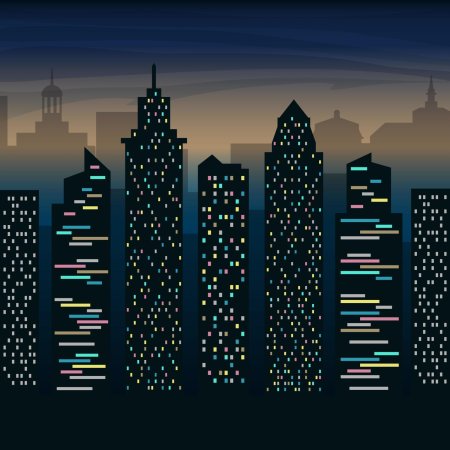 Рисунки ночного города