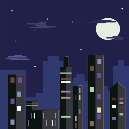 Рисунки ночного города