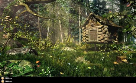 Избушка бабы яги в лесу