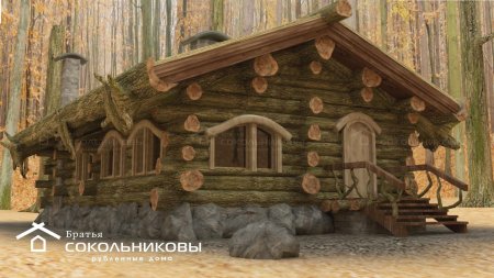 Дикий сруб берлога