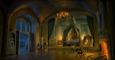 Эльфийский дворец интерьер фэнтези