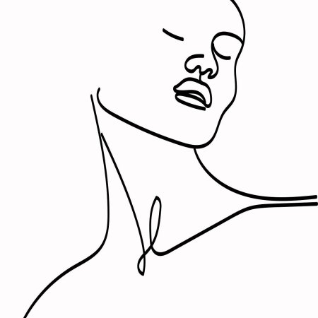 Лицо линиями