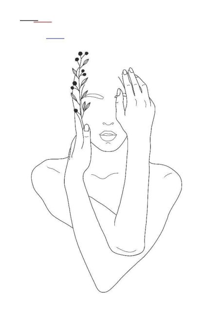 Девушка одной линией