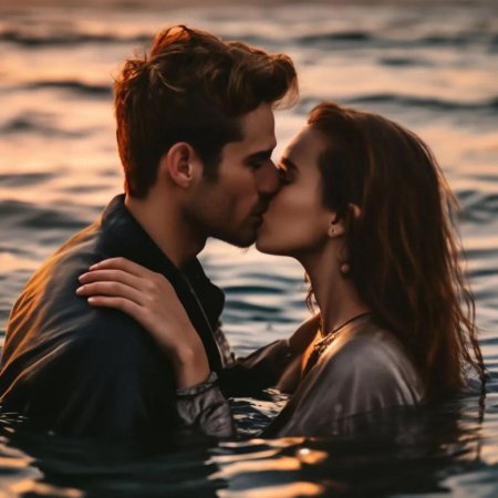 Целуются парень и девушка