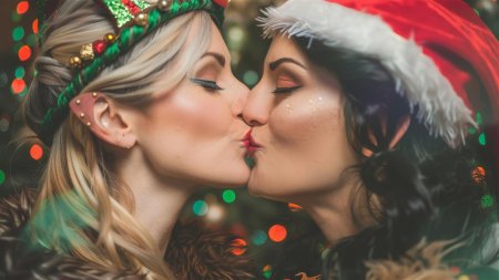 Поцелуй двух женщин