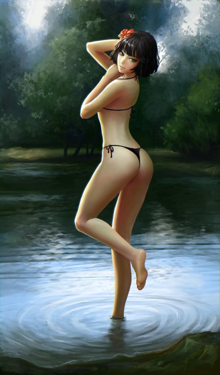 Девушка без купальника