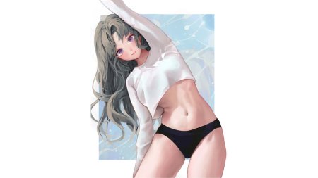 Аниме девушка полуголая