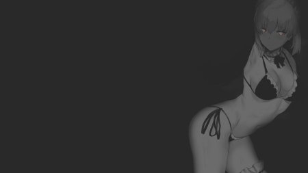 Аниме девушки на темном фоне