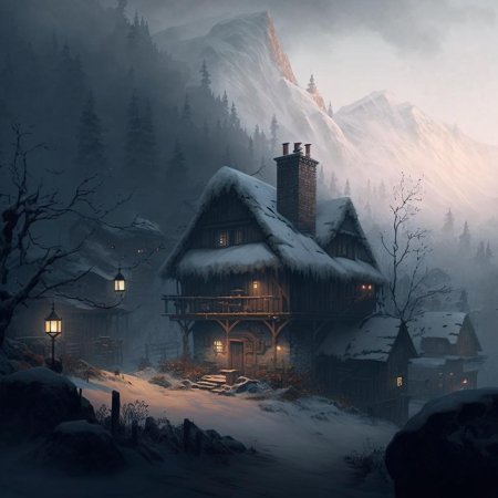 Зимняя деревня