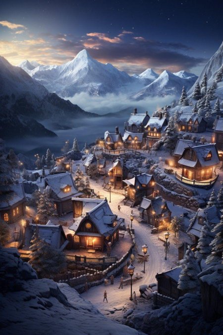 Зимняя деревня