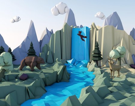 Лоу поли ландшафт