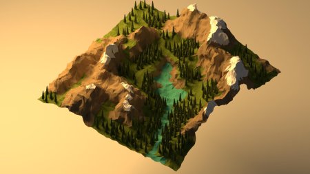 Blender 3d ландшафт