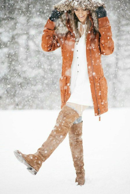 Красивые девушки в зимней одежде