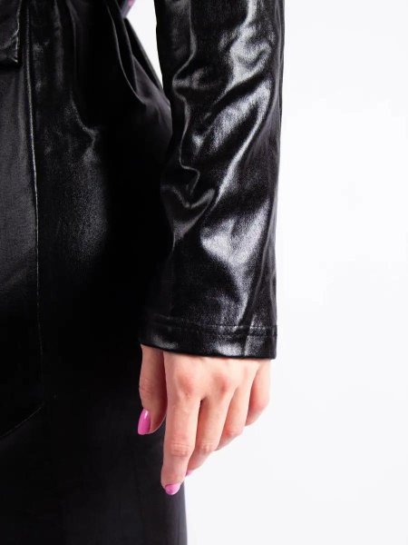 Женский кожаный плащ