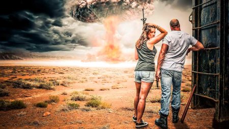 Девушка на фоне апокалипсиса