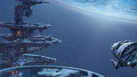 Космическая станция арт sci fi