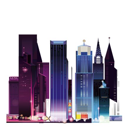 Небоскребы нью-йорка вектор