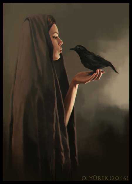 Ведьма с вороном