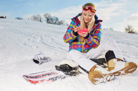 Сноуборд девушка