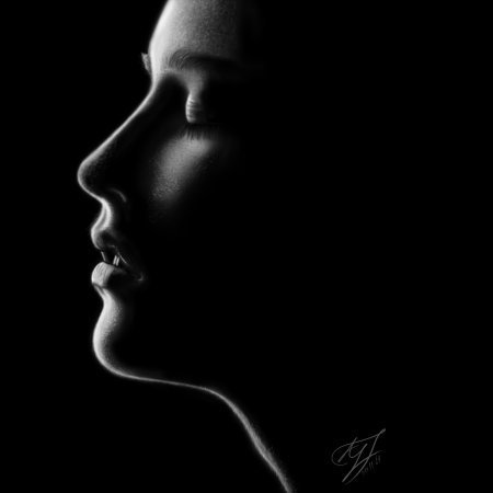 Профиль лица девушки