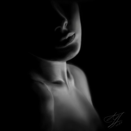 Красивая тень девушки