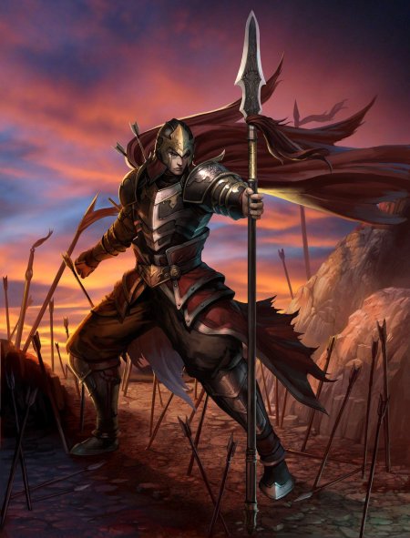 Воин копейщик арт