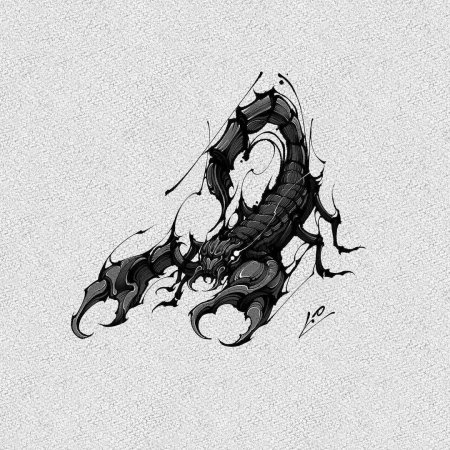 Скорпион эскиз тату
